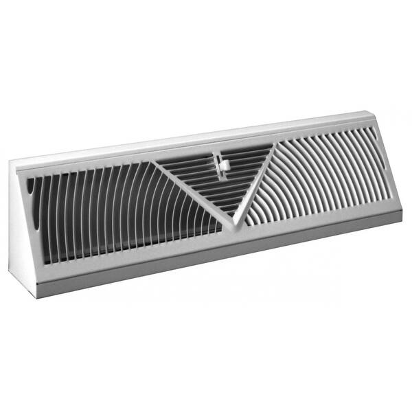 Shop Ameriflow 3018w18 Steel Perimeter Baseboard Diffuser W Sunburst White 18 Overstock 25541292