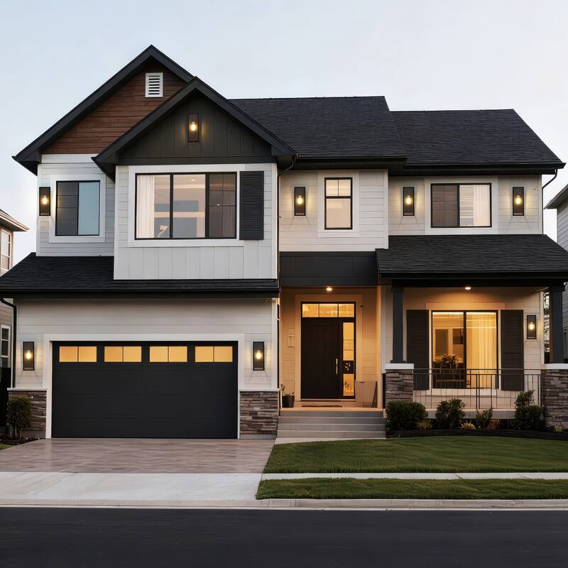 Modern Outdoor Wall Lanterns,with Rectangular Metal & Glass Sconce, Waterproof Exterior Wall Light for Patio/Front Door/Garden