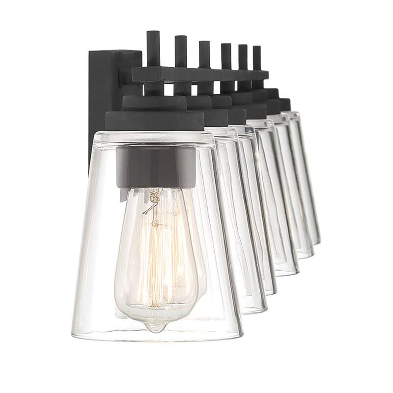 Kiro 6-light Modern Farmhouse Black Bathroom Vanity Lights with UL Certified