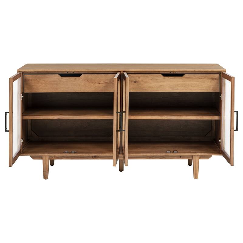 Middleton 4-door Sideboard Server with Dual Drawers - 66.25" x 18" x 36.25"