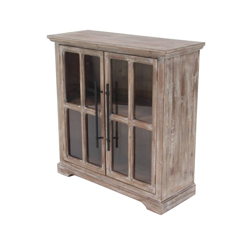 Brown Wood Farmhouse Cabinet 34 x 33 x 13