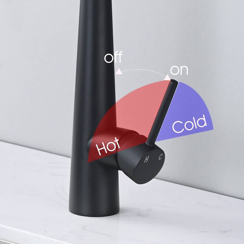 Commercial Kitchen Faucet with Pull Down Sprayer and Magnetic Docking Spray Head