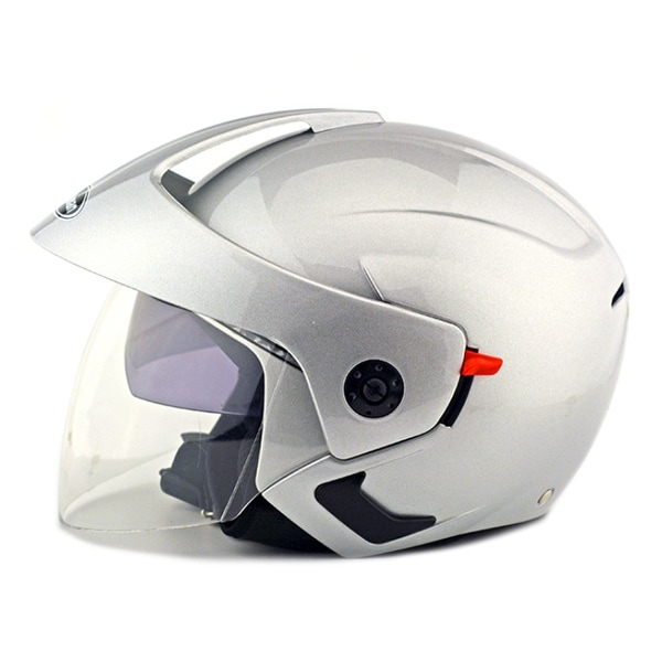 Motorcycle Motor Bike Scooter Safety Helmet 205 - Silver