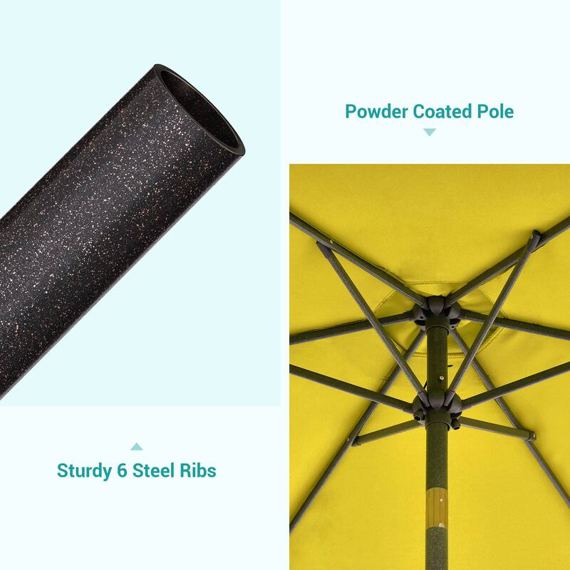 Bonosuki 7.5-foot Waterproof Sunshade Canopy Patio Umbrella