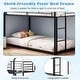 preview thumbnail 11 of 18, Costway Twin Over Twin Metal Bunk Bed, House Shaped Floor Bunk Bed
