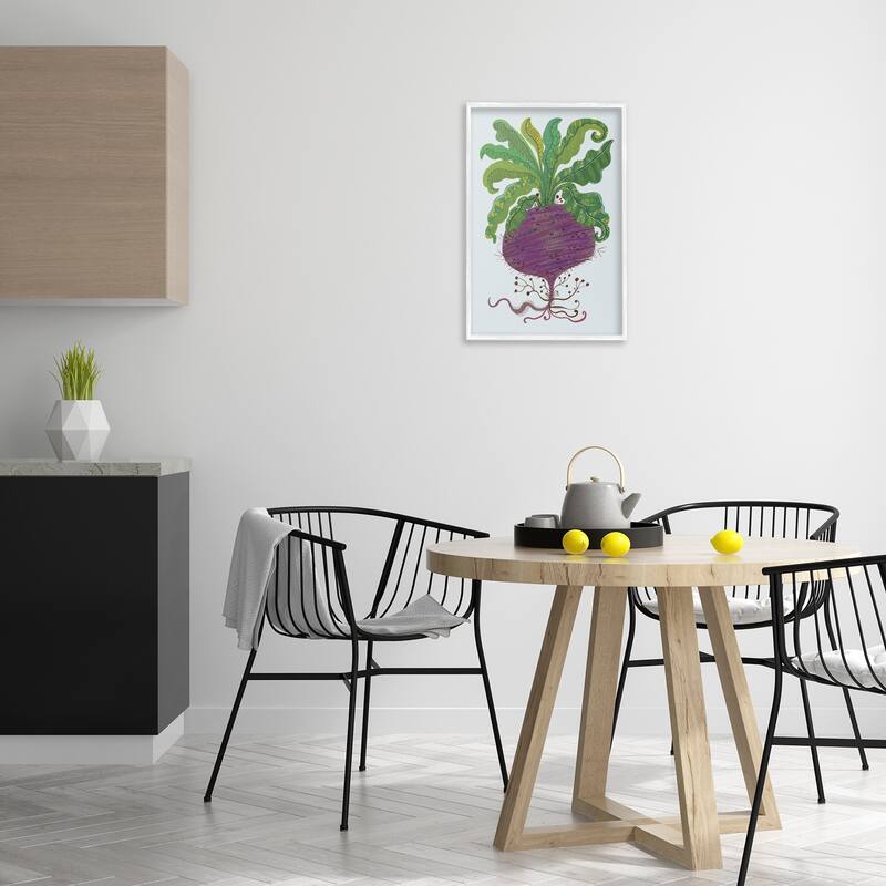 Stupell Stylized Beetroot Vegetable Framed Giclee Art Design By Kay Widdowson