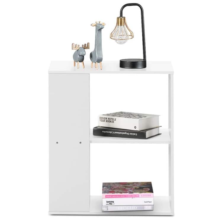 2-Tier Side End Table with Storage Shelves - 20.5" x 11.5" x 23.5" (L x W x H)