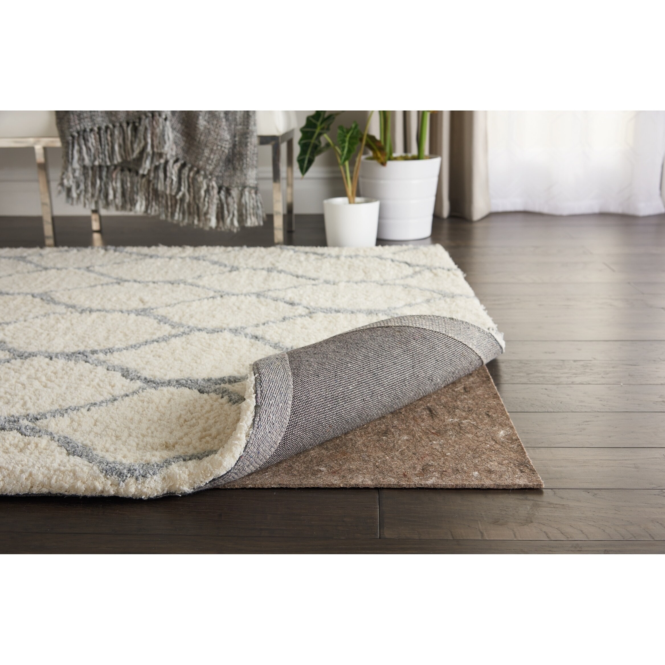 Nourison Basic Rug-Loc 8 X 10 (ft) Rectangular Recycled Synthetic Fiber  Non-Slip Rug Pad in the Rug Pads department at