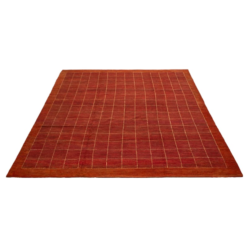 ECARPETGALLERY Flat-Weave Lahor Finest Red Wool Tapestry Kilim - 13'2 x 13'2