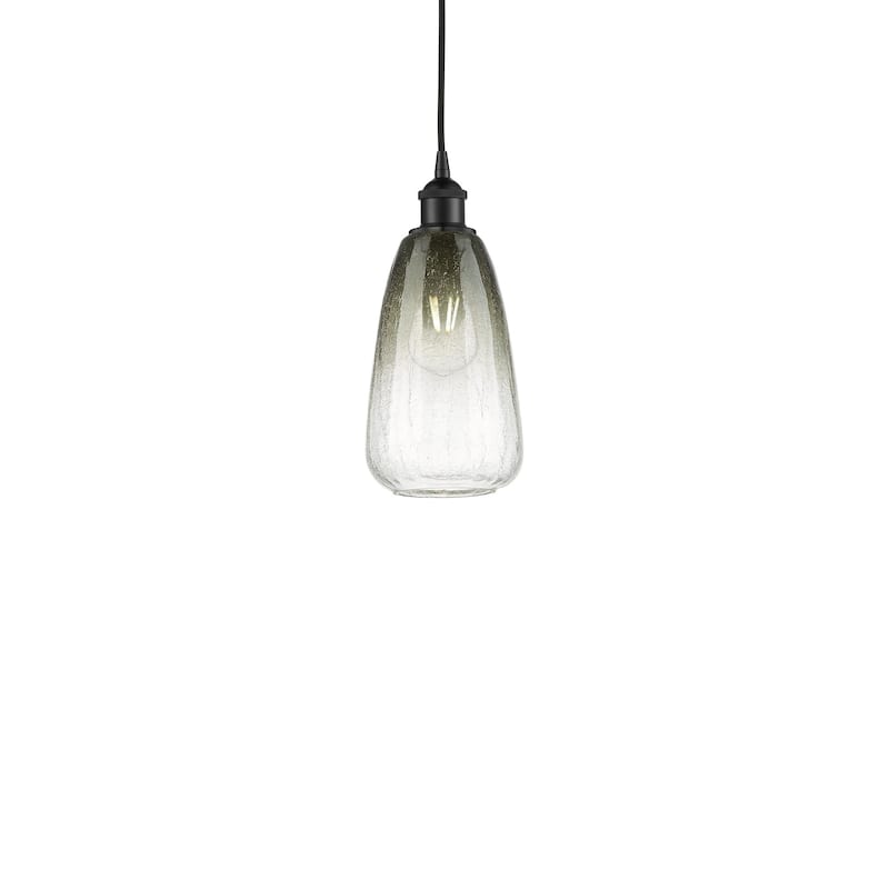 Innovations Lighting 616-1P-13-6 Brookhaven Almond Pendant Brookhaven - Matte Black / Slate