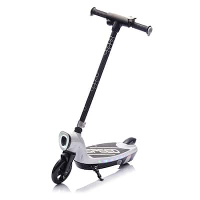 Kids Ride On Electric Scooter With Kickstand, Scooter Bell, Faster Speed And Longer Usage Time, Rear Brake, Wider Pedal