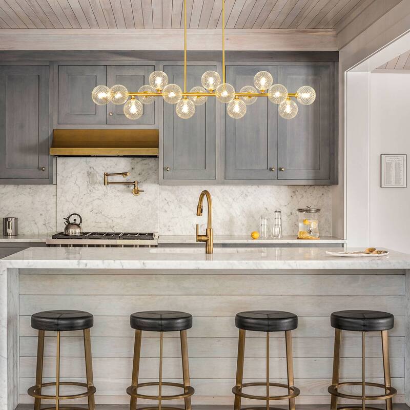 16-Light Sputnik Linear Chandeliers Globe Chandelier For Dining Room