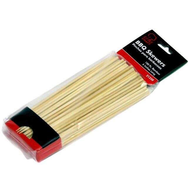 Chef Craft 6 Inch Natural Bamboo Barbecue Skewers Set