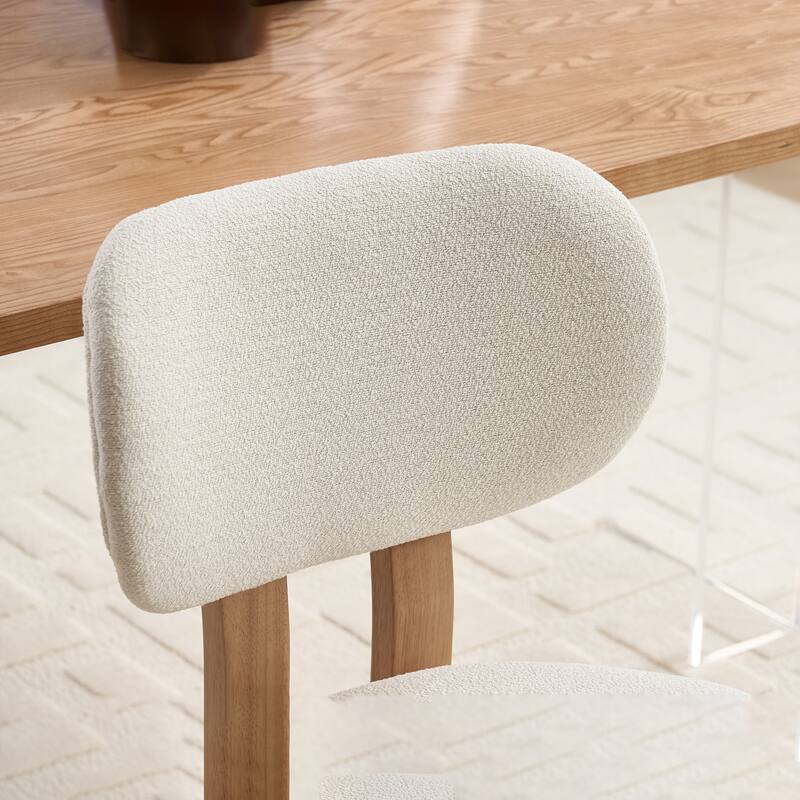 Wooden Dining Chairs Set of 2 , Fabric Upholstered Side Chair Farmhouse Kitchen Chairs for Dining Room, Breakfast Area