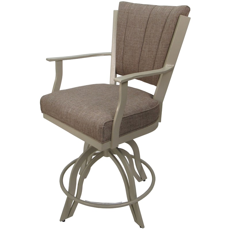 Montana Cream Swivel Tilt Metal 30" or Counter 26" Bar Stool - Beige - Counter Height