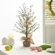 preview thumbnail 1 of 20, Glitzhome 18"H Easter Eggs Blossom Table Tree Spring Artificial Plants Centerpieces