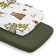 preview thumbnail 1 of 4, Sweet Jojo Designs Woodland Forest Animals Boy Girl Unisex/Gender Neutral 2 Pack Baby Bassinet Fitted Sheets Friends Watercolor