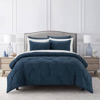 Sharper Image 9-Piece Down Alternative Pintuck Bed-in-a-Bag Set