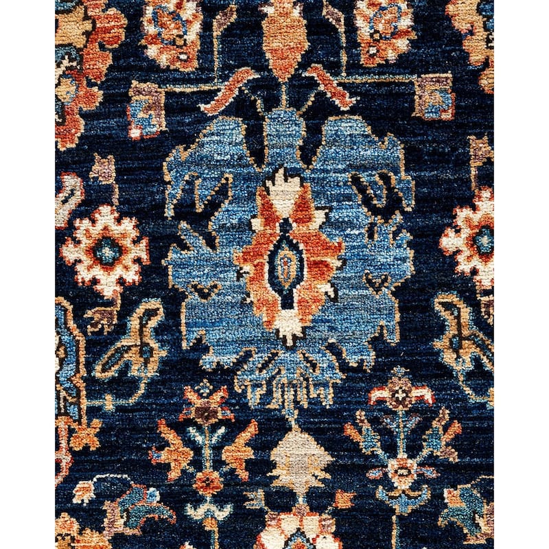 Serapi One-of-a-Kind Hand-Knotted Area Rug - Blue, 6' 5" x 9' 1" - 6' 5" x 9' 1"