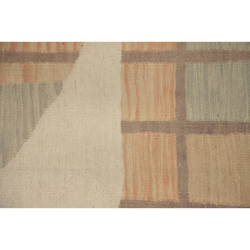 Hand Woven Oriental 100% Wool Carpet Southwestern Tribal Multi-Colored Kilim Area Rug - 8' 0'' X 4' 11''