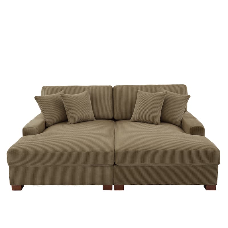 Oversized Modular Sectional Sofa Set with Pillows for Living Room
