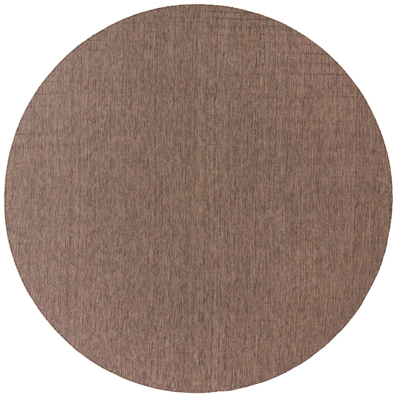 Outdoor Amsterdam Collection Area Rug - Light Brown - 13' Round