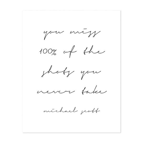 Typography Michael Scott Quotes Sayings TV Movies Art Print/Poster Bed Bath & Beyond 34910696
