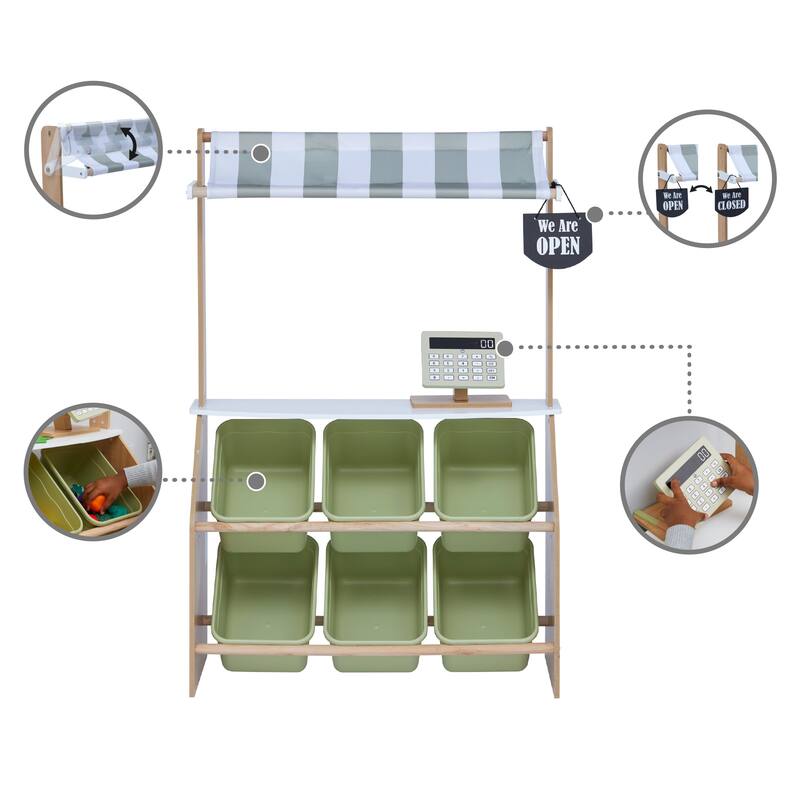 Teamson Kids - Little Helper Market Play Stand Play Kitchen