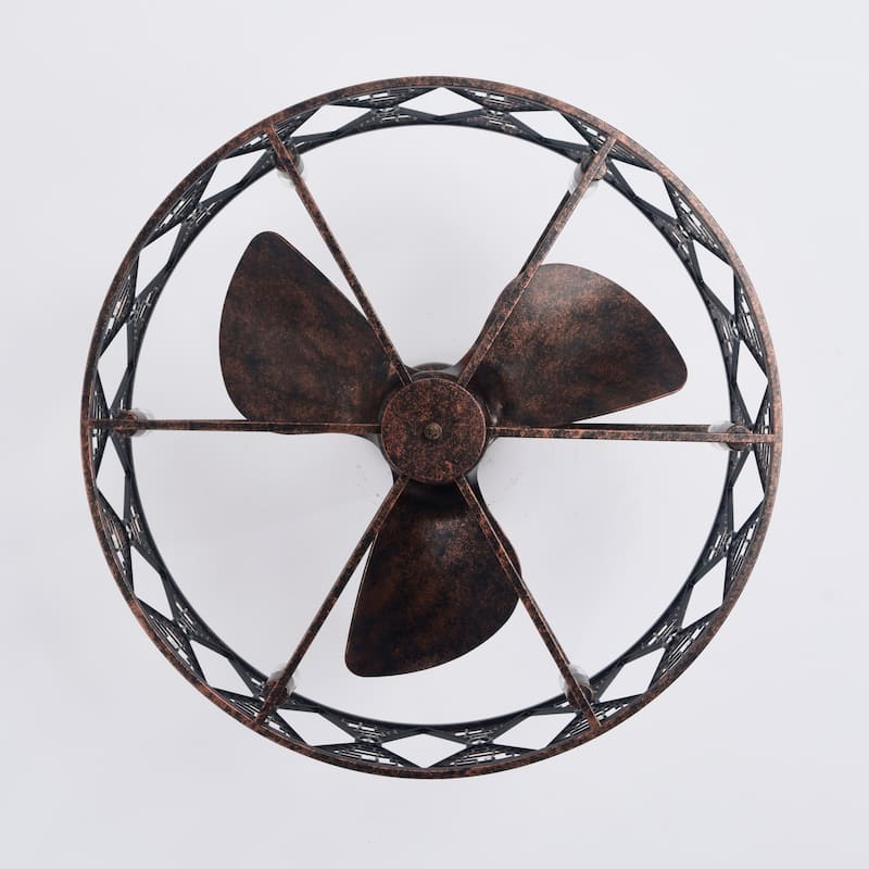 Cree 28 Inch Antiuqe Bronze Crystal Fandelier with Remote