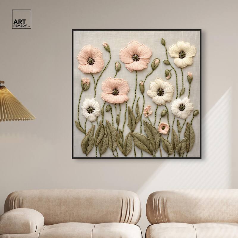 Stitched Serenity I Canvas by Art Remedy
