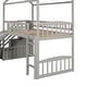preview thumbnail 14 of 26, Twin Size Loft Bed with Slide, Storage Steps, and Drawers - Space-Saving Design