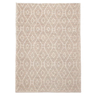 ECARPETGALLERY Braid weave Sienna Brown Wool Rug - 5'0 x 8'1