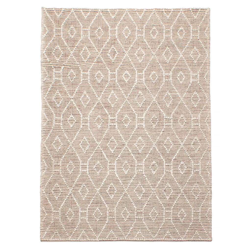 ECARPETGALLERY Braid weave Sienna Brown Wool Rug - 5'0 x 8'1