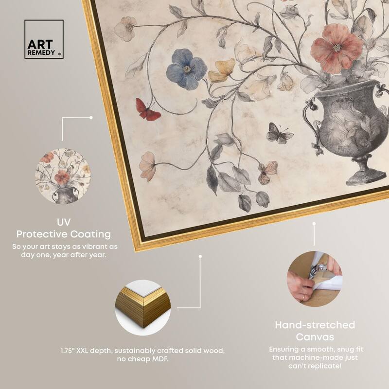 Antique Bouquet Canvas by Art Remedy