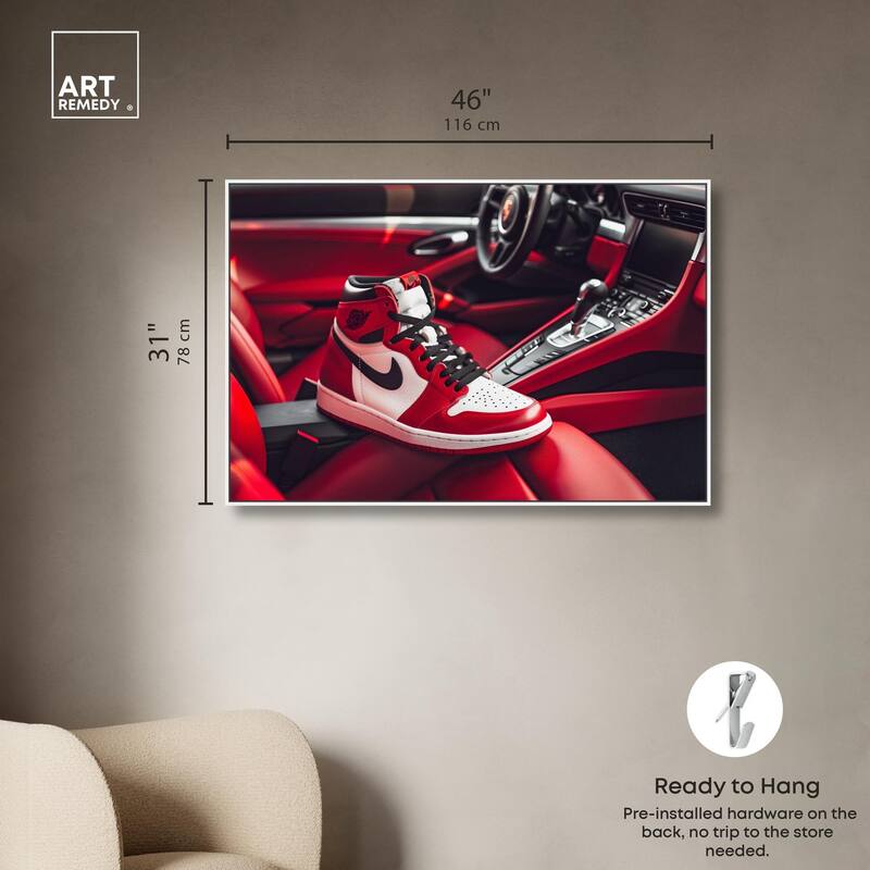 Sneaker Car Red Canvas by Art Remedy