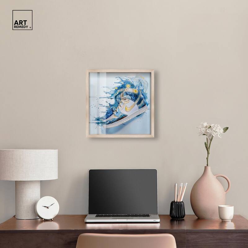 Starry Night Sneaker Splash Shadowbox by Art Remedy