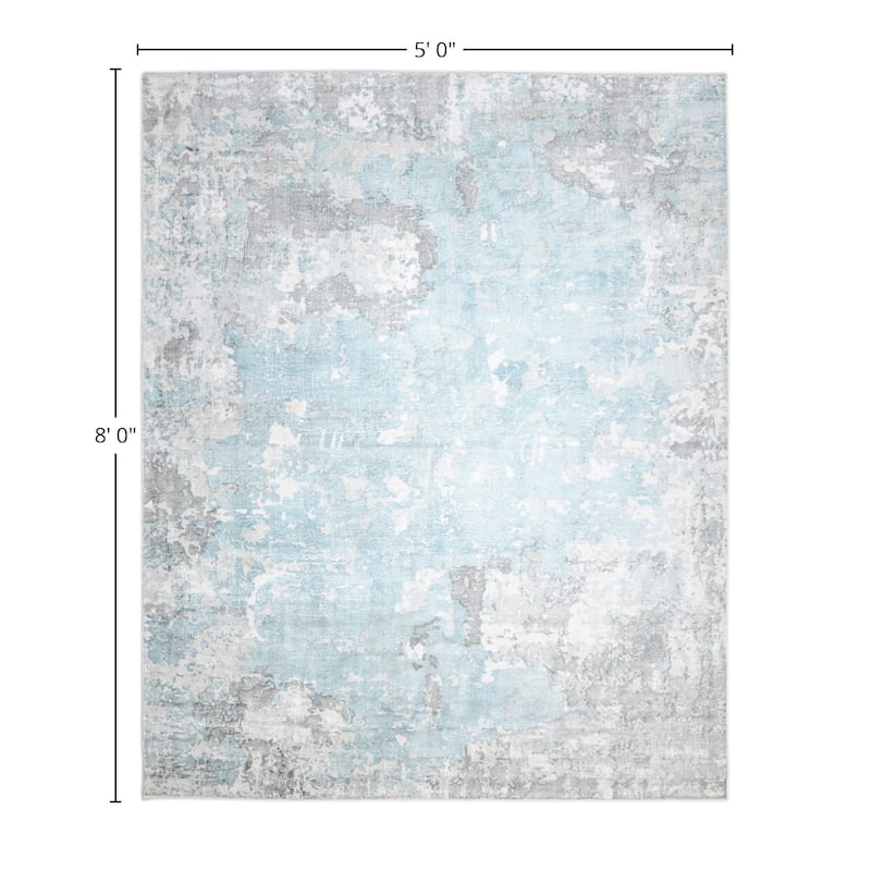 Overton Handmade Modern Contemporary Abstract Area Rug