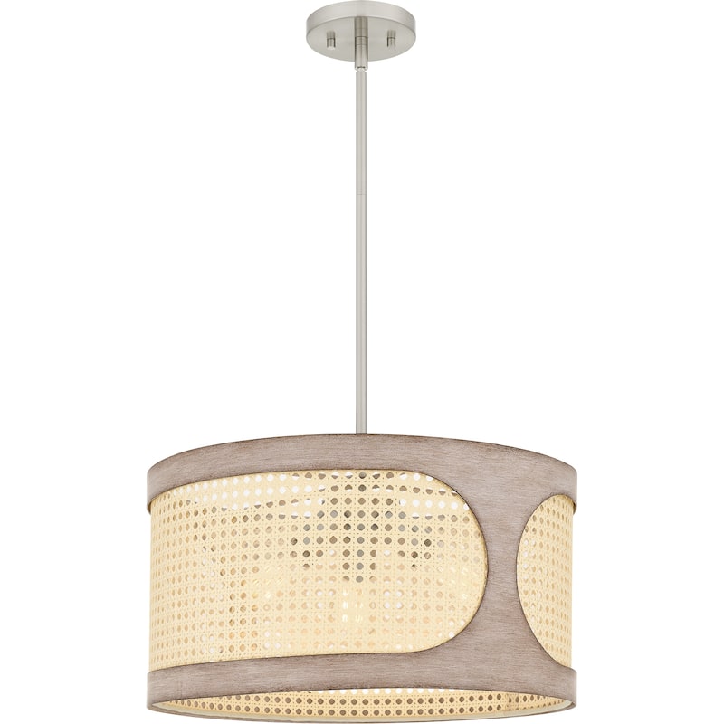 Syrah 3-Light Brushed Nickel Pendant - Brushed Nickel