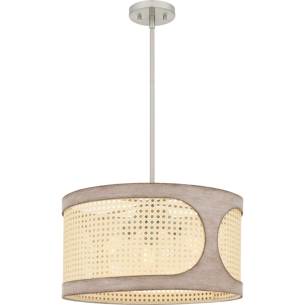 Syrah 3-Light Brushed Nickel Pendant - Brushed Nickel