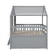preview thumbnail 22 of 21, Full Size House Loft Bed with Roof & Windows | 4 Storage Drawers, Pine Wood Frame, Safety Guardrails & Ladder
