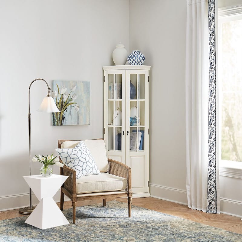 Modern Acrylic Accent End Table, Outdoor Side Tables - 18.11"H x 12.6"W x 12.6"L