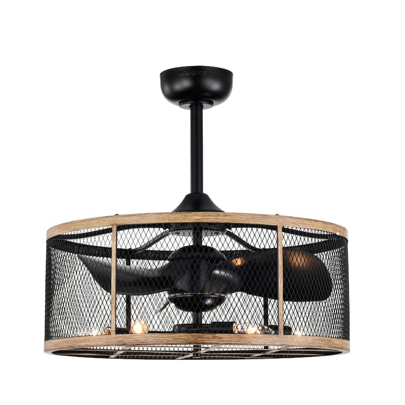 24-inch 6 Lights 3 Blades Lighted Ceiling Fan with Remote