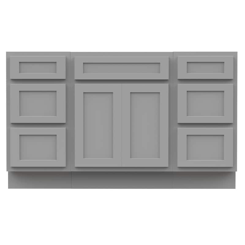 Vanity Art 63" Oak Freestanding Bathroom Vanity Cabinet without Top