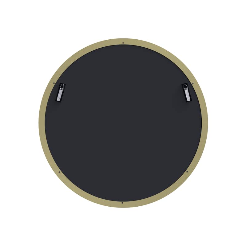 Glass Warehouse Round 28" Stainless Steel Framed Mirror