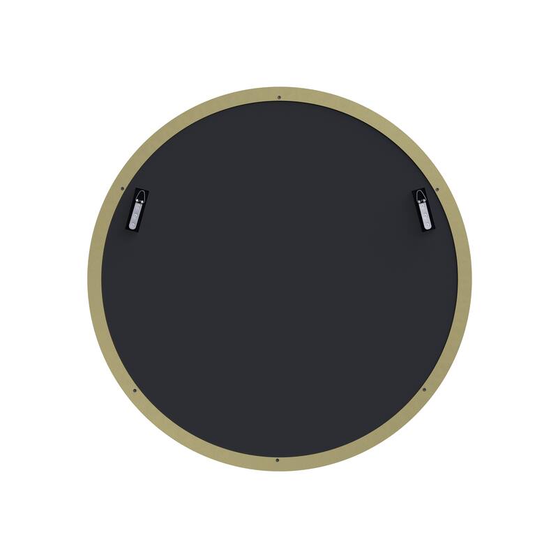 Glass Warehouse Round 36" Stainless Steel Framed Mirror