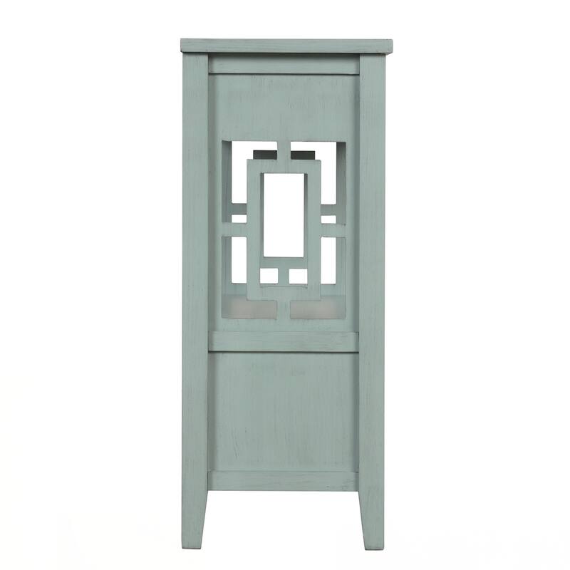 36'' Farmhouse Pine Wood Console Table Entry Sofa Table with 4 Drawers & 1 Storage Shelf for Entryway Living Room Bedroom