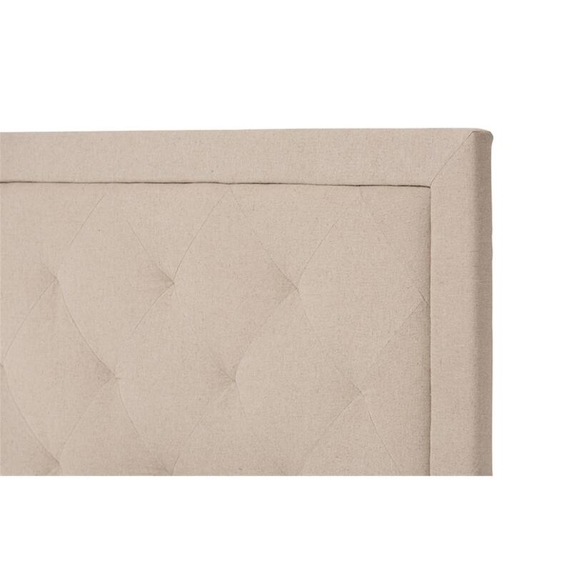 Modern Tufted Platform Bed - Twin Size, Diamond Tufting Design, Linen Upholstered Bed Frame