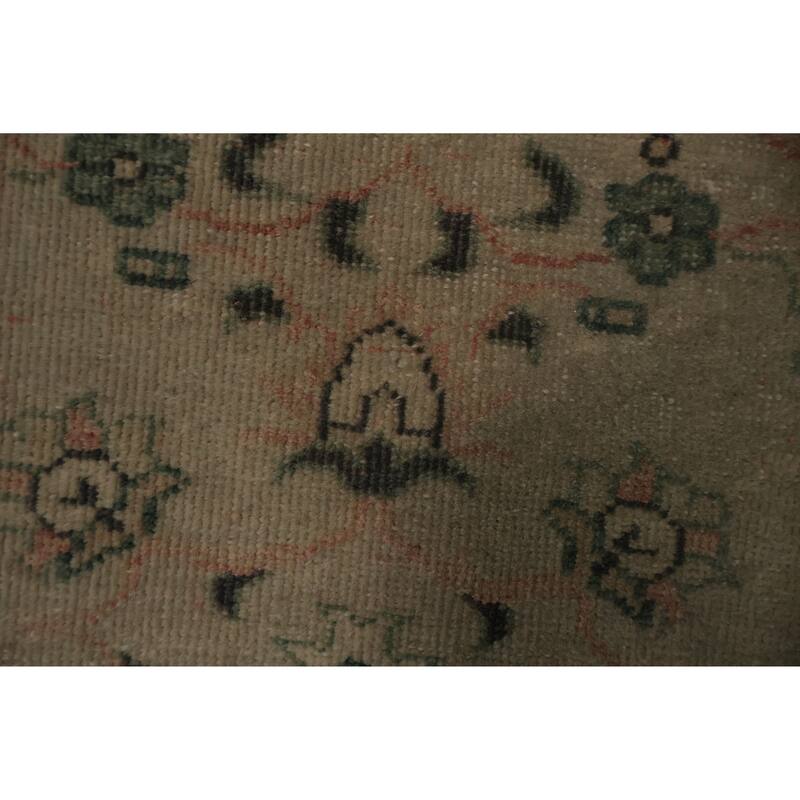 Hand Knotted Oriental 100% Wool Carpet Traditional All-Over Beige & Ivories Ziegler Area Rug - 8' 9'' X 6' 1''