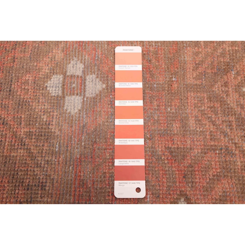 ECARPETGALLERY Hand-knotted Antalya Vintage Copper Wool Rug - 4'2 x 8'10