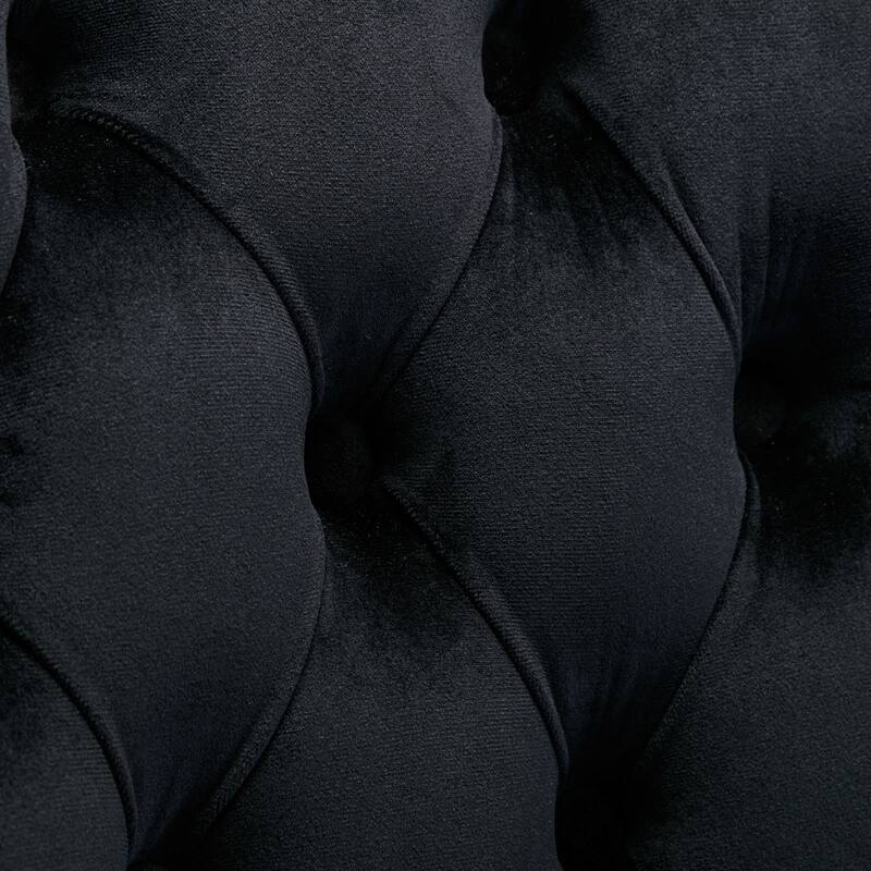 Roomfitters Modern Velvet Dining Chairs Set of 2, Tufted Upholstered Accent Chairs and Chrome-Plated Stainless Steel Legs